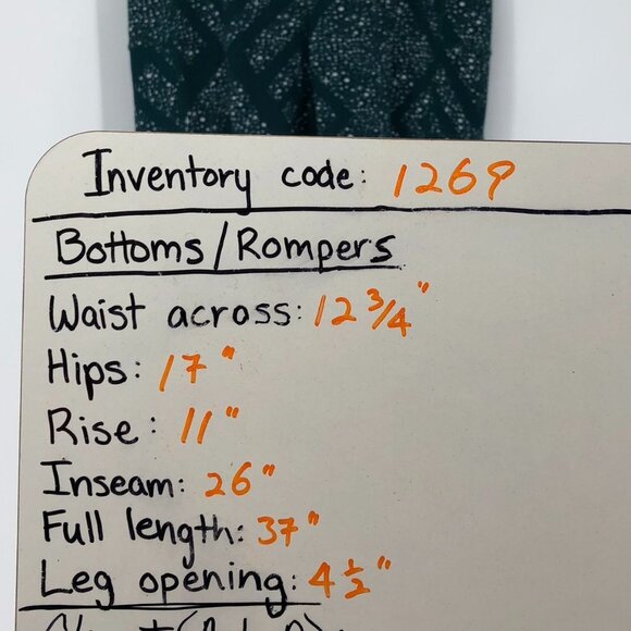 Pop Fit Stella Athletic Leggings Green with White dots and stars Size Medium - Picture 12 of 12